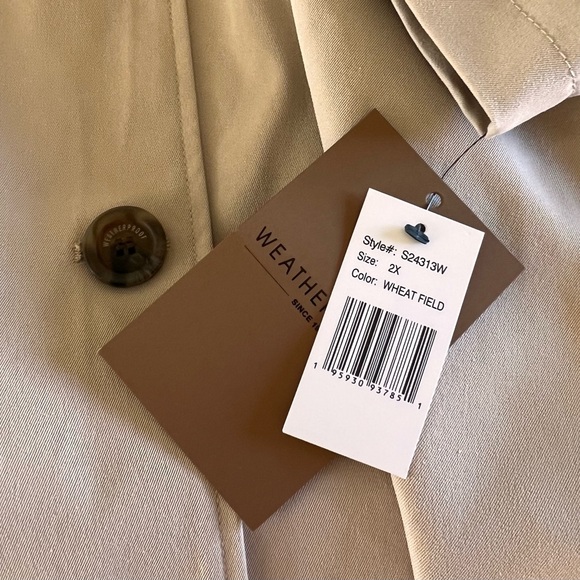 Weatherproof Water Resistant Button Front Hooded Topper Jacket Size 2X - Picture 3 of 12